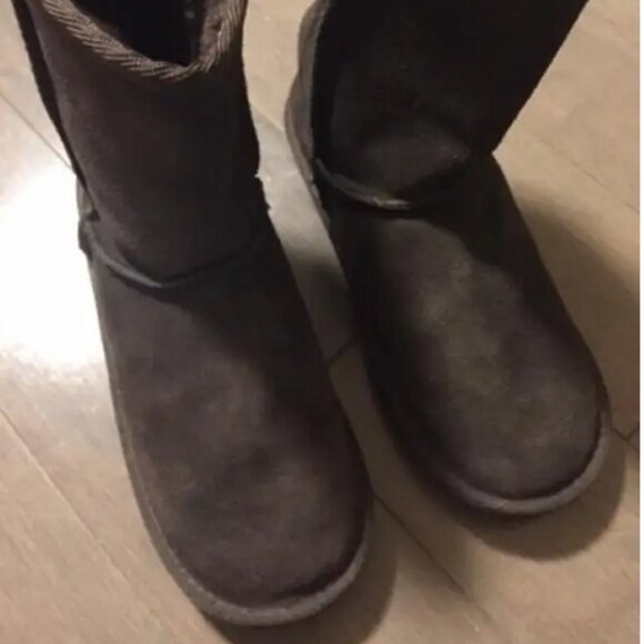 NINE WEST Classic Suede look Ankle Knee Low Heel Boots Women’s Size 7 - Picture 1 of 6